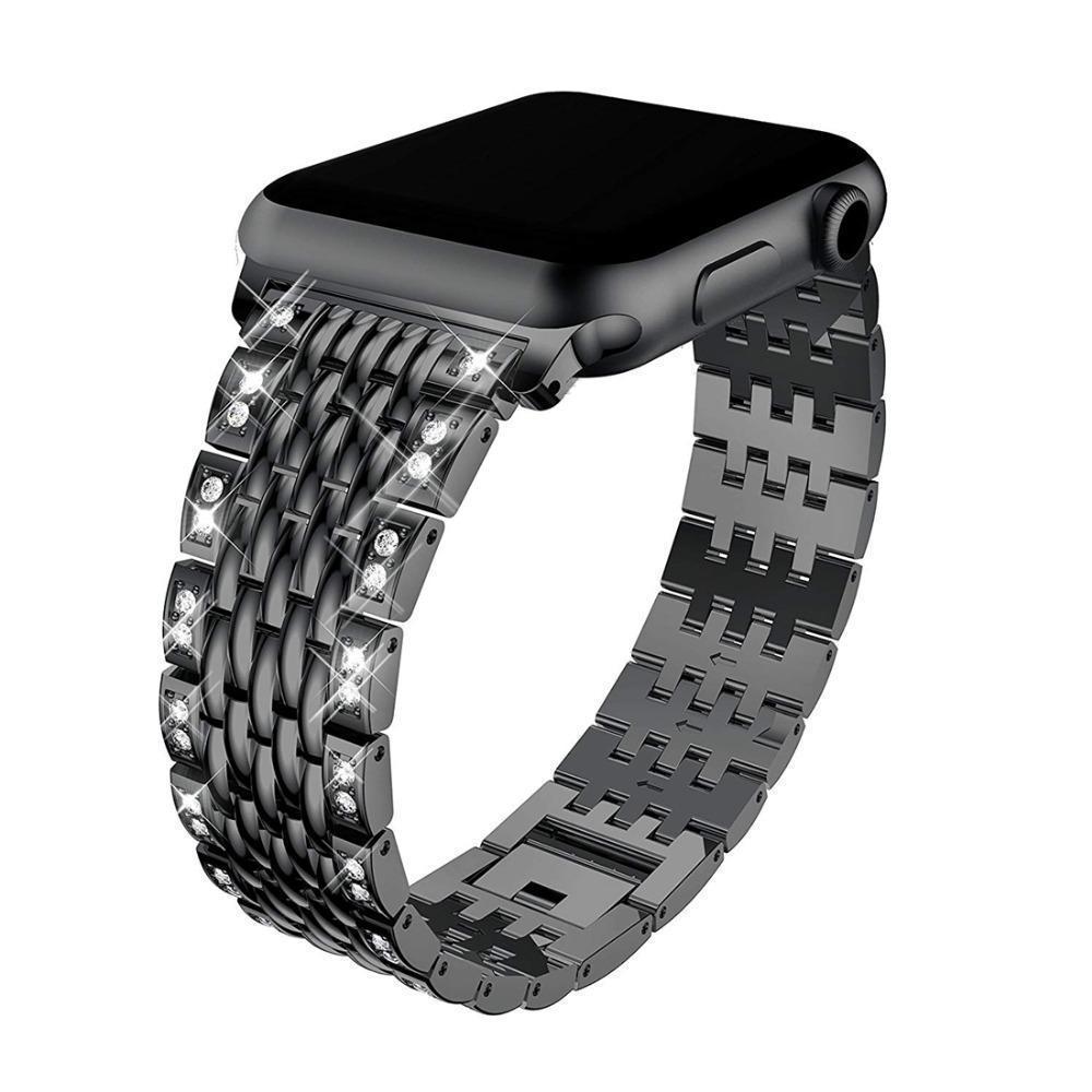 Apple Link bracelet strap For Apple watch band 42mm 38mm iwatch 4 band 44mm 40mm Diamond Stainless steel watchband Apple watch 4/3/2/1