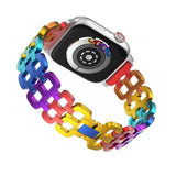 Apple Luxury Rainbow Aluminium Alloy Watch band Strap For Apple Watch 38/40mm 42/44mm Bracelet Strap for Apple Watch Series1 2 3 4
