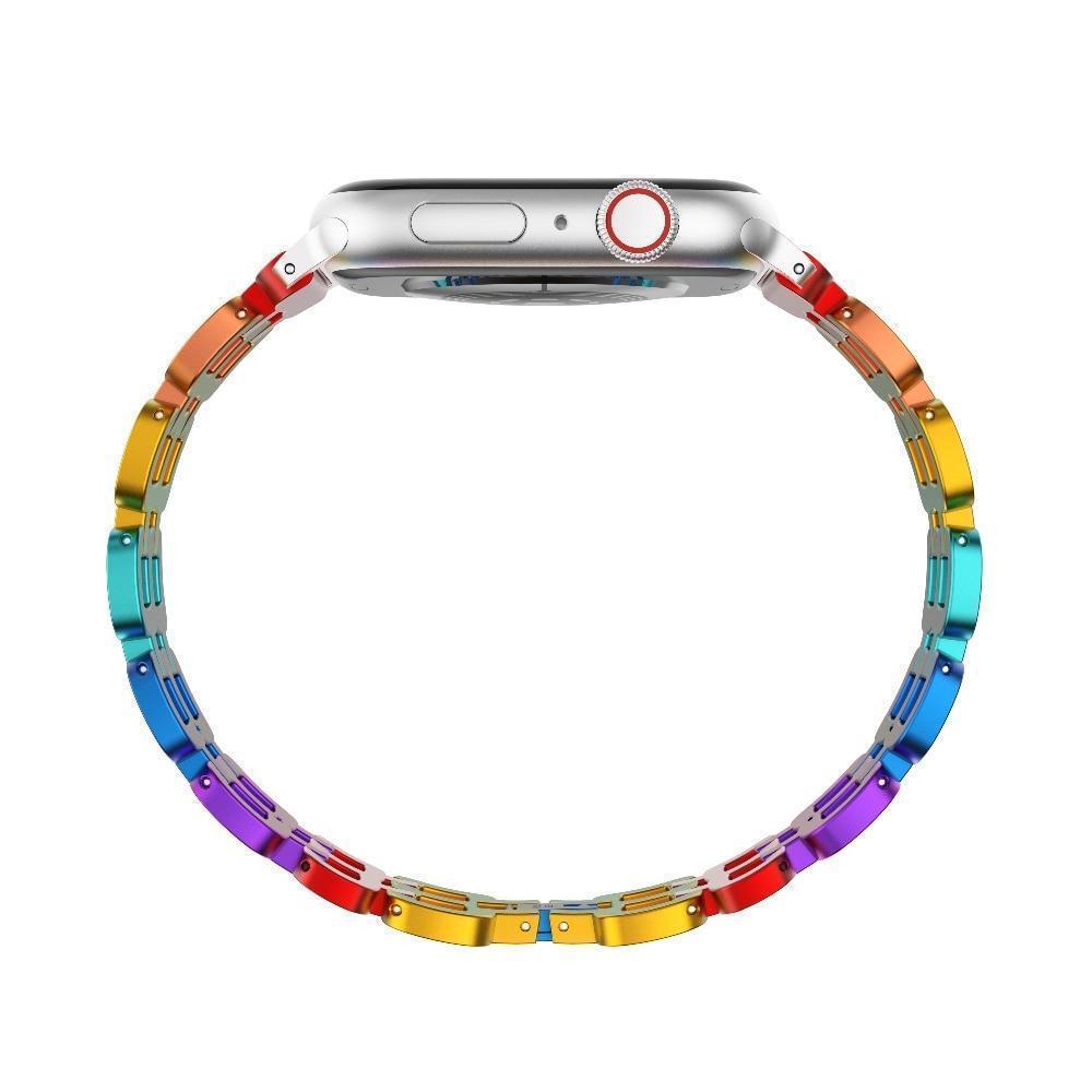Apple Luxury Rainbow Aluminium Alloy Watch band Strap For Apple Watch 38/40mm 42/44mm Bracelet Strap for Apple Watch Series1 2 3 4
