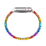 Apple Luxury Rainbow Aluminium Alloy Watch band Strap For Apple Watch 38/40mm 42/44mm Bracelet Strap for Apple Watch Series1 2 3 4
