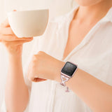 Apple New Diamond watch bands for Apple Watch 38mm 40mm 42mm 44mm Stainless Steel strap Women Bracelet for iWatch Series 4 3 2