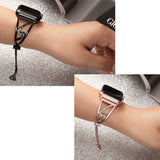 Apple New Women Diamond strap For Apple Watch 38mm 40mm 42mm 44mm Stainless Steel strap iwatch Bands Series 4/3/2/1 Bracelet belt