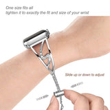 Apple New Women Diamond strap For Apple Watch 38mm 40mm 42mm 44mm Stainless Steel strap iwatch Bands Series 4/3/2/1 Bracelet belt