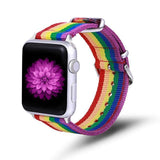 Apple Watch Band Nylon Rainbow Sport Smart Watch Strap