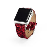 Apple Watch Band Luxury Sparkle Glitter Bling Leather Band