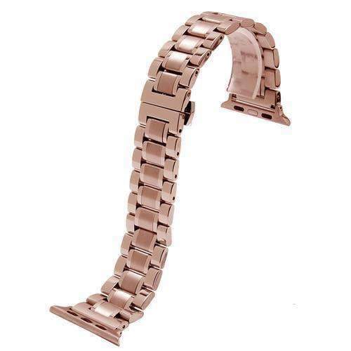 Apple Rose Gold / 38mm/40mm Hot sell quality stainless steel watchbands black gold bracelet with adapter fit apple watch Series 1 2 3 4 44mm/ 40mm/ 42mm/ 38mm