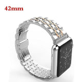 Apple rose gold / 42mm / 44mm Apple Watch Series 5 4 3 2 Band, Luxury metal Stainless Steel rolex Strap Bracelet Wrist Belt for iWatch 38mm, 40mm, 42mm, 44mm US Fast Shipping
