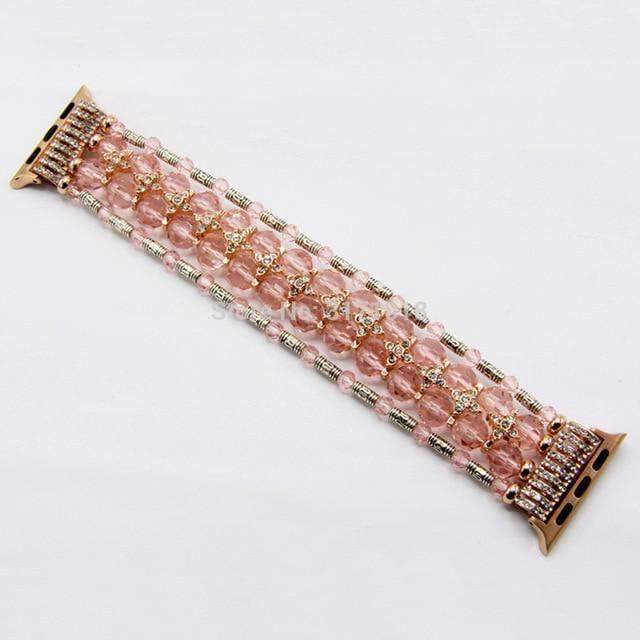 Apple Rose Gold / 42mm/44mm Women's Bling Glitter Diamonds crystal Bracelet for Apple Watch Band Series 1 2 3 4 44mm/ 40mm/ 42mm/ 38mm Wrist Strap Watch Band Belt