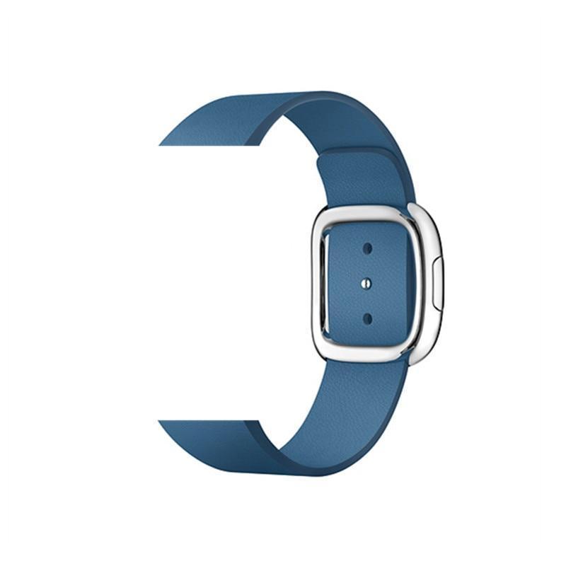 Apple Rose gold Modern Buckle Leather Band for Apple Watch 44mm 40mm  42mm 38mm Replacement Wristband for iWatch Series 4 3 2