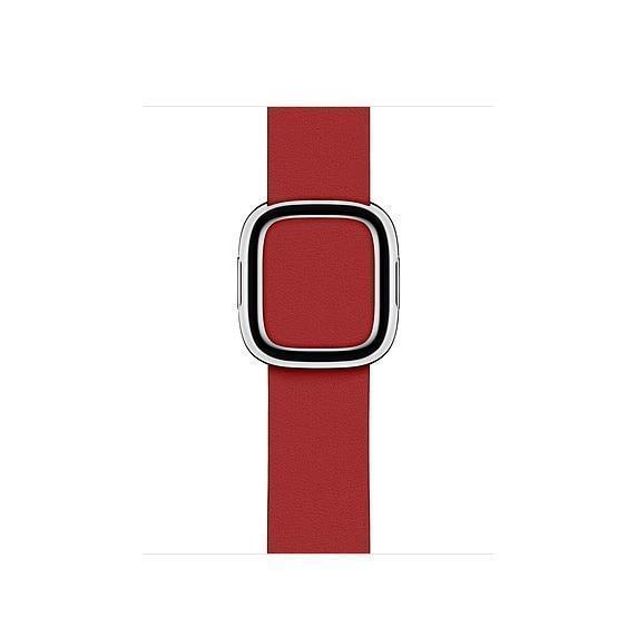 Apple Ruby Red / 44MM Rose gold Modern Buckle Leather Band for Apple Watch 44mm 40mm  42mm 38mm Replacement Wristband for iWatch Series 4 3 2
