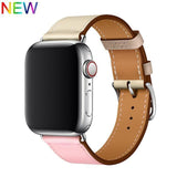 Apple Sakura Craie Argile / 38mmor 40mm Apple watch Leather Strap For  herm band 4 3 iwatch band 42mm 38mm 44mm 40mm  bracelet for apple watch 4, US Fast Shipping