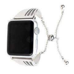 Apple Silver / 38mm/40mm Apple Watch band cuff, Stainless Steel strap, Fits Series 1 2 3 4 5 44mm, 40mm, 42mm, 38mm Luxury iwatch Bracelet