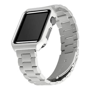 Apple silver / 38mm Apple watch band case stainless steel  strap 42mm/38 metal bracelet for iwatch series 1/2/3 - USA Fast Shipping