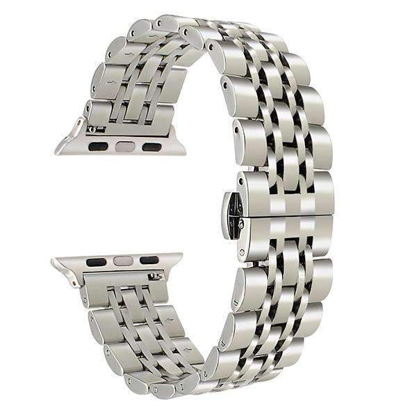 Apple Silver / 38mm Apple watch band link sport strand Stainless Steel Watchband for iWatch  44mm/ 40mm/ 42mm/ 38mm Series 1 2 3 4  Bracelet strap Black Rose Gold Silver