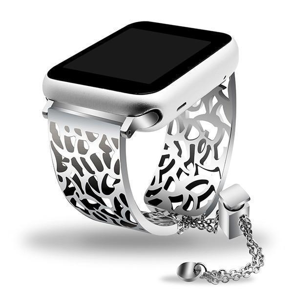 Apple Silver / 38mm Apple Watch Series 5 4 3 2 Band cuff, Stainless Steel Watchband Jewelry Bangle Women Strap Bracelet 38mm, 40mm, 42mm, 44mm