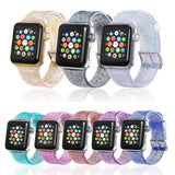 Apple Sport Soft glitter Silicone Strap For Apple Watch Series 4 3 2 1 44mm 40mm 42mm 38mm Band Replacement Strap Wristband For iWatch Band - US Fast shipping