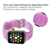 Apple Sport Soft glitter Silicone Strap For Apple Watch Series 4 3 2 1 44mm 40mm 42mm 38mm Band Replacement Strap Wristband For iWatch Band - US Fast shipping