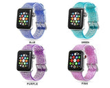 Apple Sport Soft glitter Silicone Strap For Apple Watch Series 5 4 3 2 1 44mm 40mm 42mm 38mm Band Replacement Strap Wristband For iWatch Band - US Fast shipping