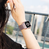 Apple Strap & Diamond Case Apple Watch bundle 38mm 40mm 44mm 42mm Stainless Steel band Milanese Loop Bracelet for iWatch 4 3 2 1