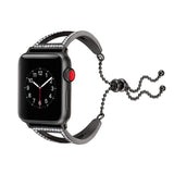 Apple Watch Band bling Cuff, Rose gold, Crystal Diamond Strap fits 42mm 38mm  Stainless Steel Bracelet bangle for Iwatch Series 4 3 2 1