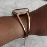 apple watch bands Rose Gold / 38mm / 40mm Apple Watch Series 5 4 3 2 Band, Apple Watch Minimalist Band Cuff, Luxury Bracelet Fits 38mm 40mm 42mm 44mm - US fast shipping