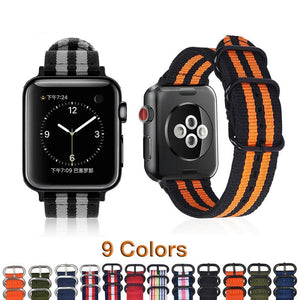 Apple Watchband For Apple Watch Band 42mm 44mm Nylon NATO Sport Strap 38mm 40mm iWatch Bands Accessories Bracelet Series 4 321