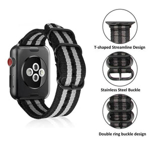 Apple Watchband For Apple Watch Band 42mm 44mm Nylon NATO Sport Strap 38mm 40mm iWatch Bands Accessories Bracelet Series 4 321