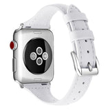 Apple white / 38-mm Band for Apple Watch Leather Bnad 38mm 42mm 40mm 44mm Rose Gold Silver Strap For Apple Watch Bracelet Series 4 3 2 1 For Women