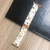 Apple White / 40mm Apple Watch Series 5 4 3 2 Band, Resin Watcband Ceramic Clock Belt 38mm, 40mm, 42mm, 44mm