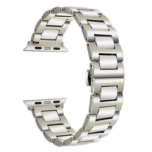 Ceramic + Stainless Steel Watchband for iWatch Apple Watch 38mm 40mm 42mm 44mm Series 1 2 3 4 Band Wrist Strap Bracelet - www.Nuroco.com