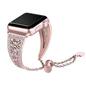 Apple Women Diamond Band For Apple Watch Series 4 3 2 1 stainless steel strap for iWatch 38mm 42mm 40mm 44mm Bracelet Wristband