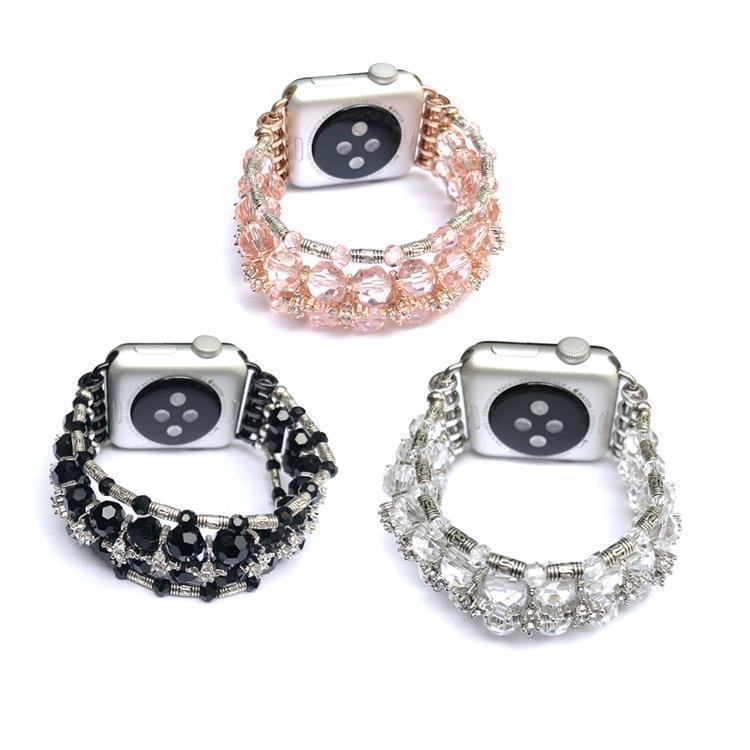 Apple Women's Bling Glitter Diamonds crystal Bracelet for Apple Watch Band Series 1 2 3 4 44mm/ 40mm/ 42mm/ 38mm Wrist Strap Watch Band Belt