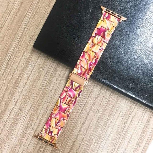 Apple Yellow / 40mm Apple Watch Series 5 4 3 2 Band, Resin Watcband Ceramic Clock Belt 38mm, 40mm, 42mm, 44mm