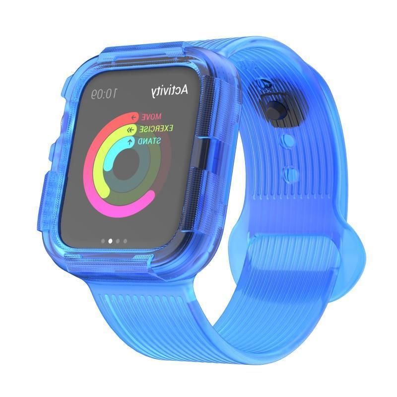 Home Anti fall case+strap for apple watch band 44mm 40mm Silicone Protector cover+bracelet for iwatch Apple watch 4 5 Accessories