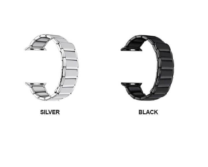 Home Apple watch band black / silver stainless steel Magnetic strap,  iwatch magnet loop series 5 4 3 44mm 40mm 42mm 38mm