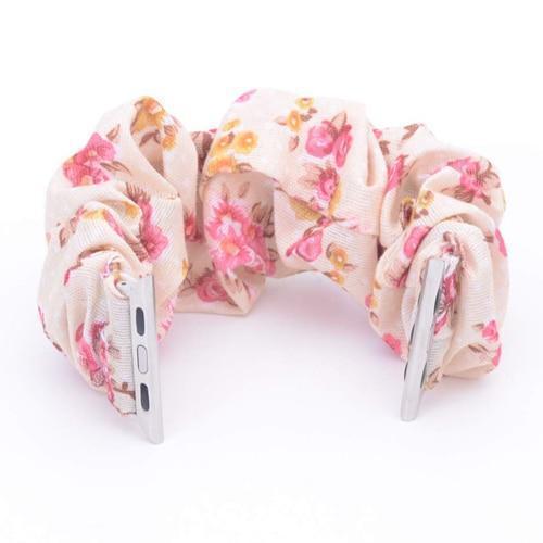 Home beige / 38mm Apple Watch Band Scrunchie Elastic stretch strap, scrunchy iwatch series 5 4 3 38mm 40mm 42mm 44mm bracelet Accessories