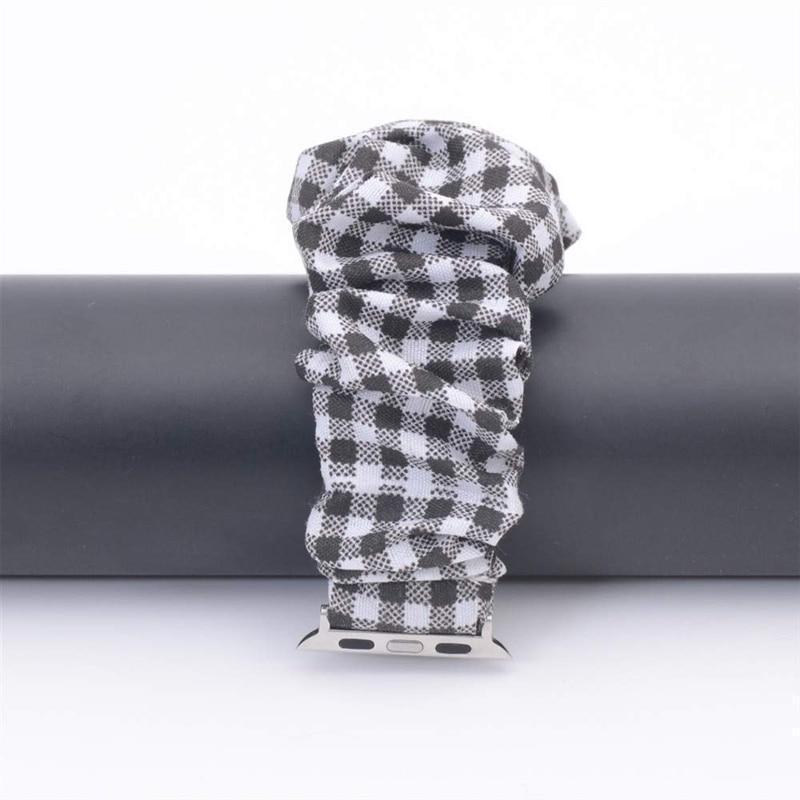 Home black / 38mm Apple Watch Band Scrunchie Elastic stretch strap, scrunchy iwatch series 5 4 3 38mm 40mm 42mm 44mm bracelet Accessories