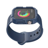 Home blue / 38mm/40mm series 4 Anti fall case+strap for apple watch band 44mm 40mm Silicone Protector cover+bracelet for iwatch Apple watch 4 5 Accessories