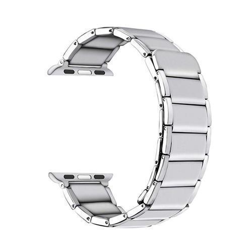 Home China / silver / 38mm Magnetic strap for apple watch band 44mm 40mm 42mm 38mm iwatch series 5/4/3/2/1 Women Men Stainless Steel Adjustable bracelet on AliExpress