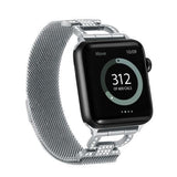 Home China / Silver / 44mm series 5 4 Milanese loop diamond strap for Apple watch band 44mm 40mm apple watch 4 5 3 stainless steel link bracelet iwatch band 42mm 38mm on AliExpress