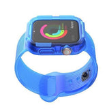Home Clear Blue / 38mm/40mm series 4 Anti fall case+strap for apple watch band 44mm 40mm Silicone Protector cover+bracelet for iwatch Apple watch 4 5 Accessories