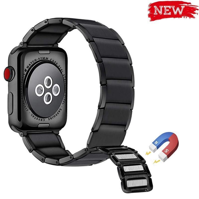 Home Magnetic strap for apple watch band 44mm 40mm 42mm 38mm iwatch series 5/4/3/2/1 Women Men Stainless Steel Adjustable bracelet on AliExpress