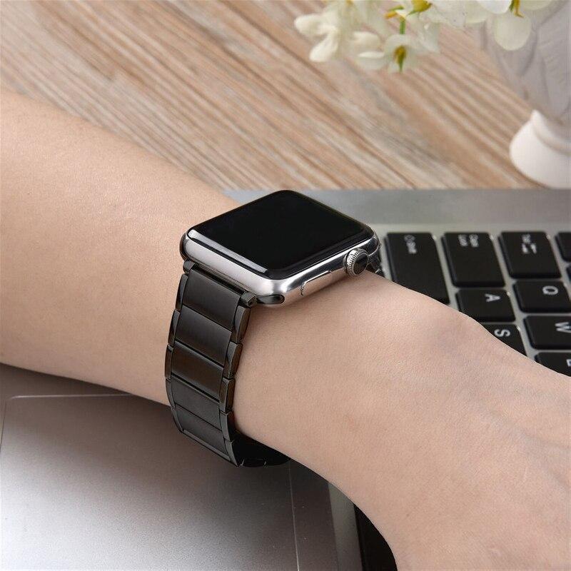 Home Magnetic strap for apple watch band 44mm 40mm 42mm 38mm iwatch series 5/4/3/2/1 Women Men Stainless Steel Adjustable bracelet on AliExpress