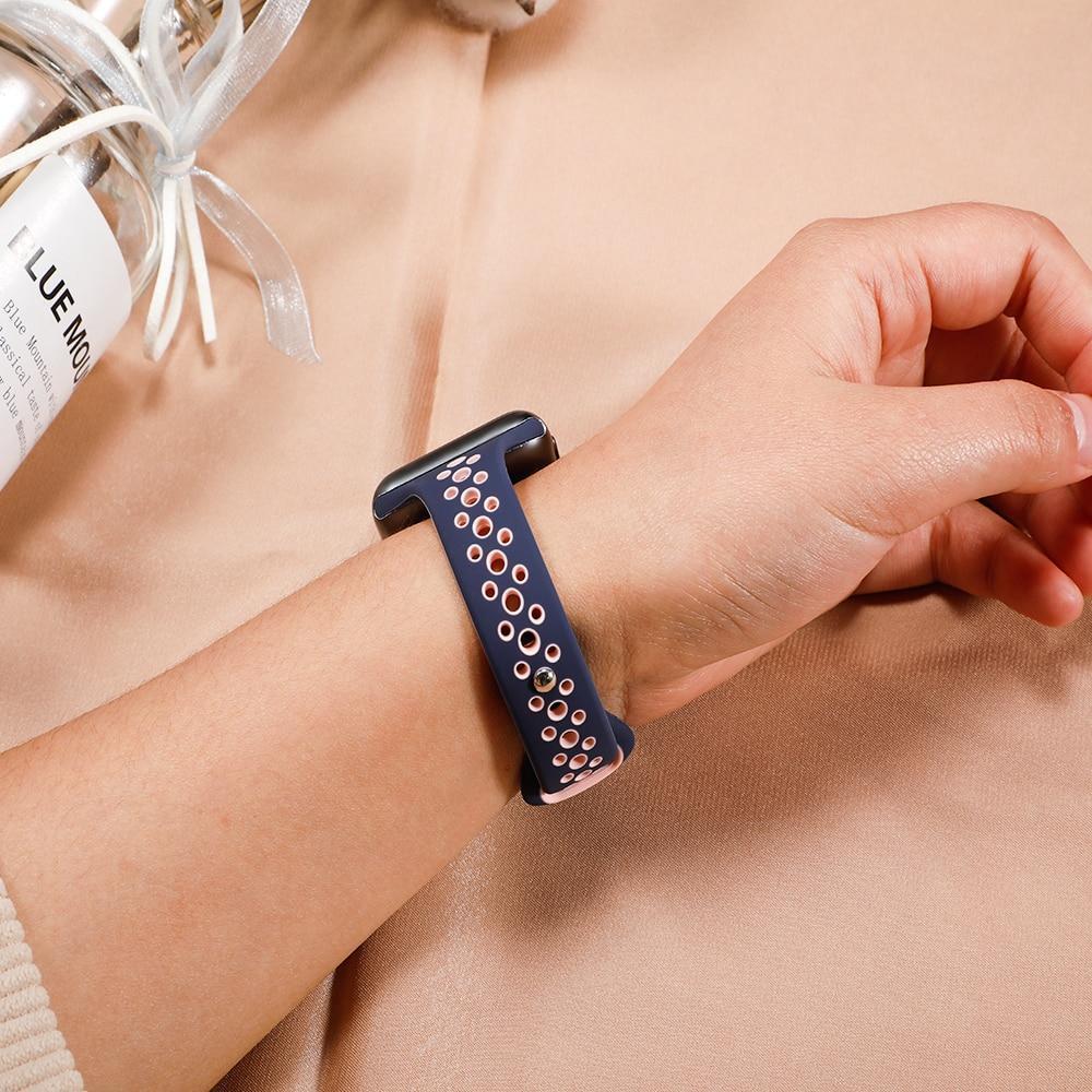 Home Slim strap For Apple Watch 5 band 40mm 44mm iWatch Band 38mm 42mm Breathable sport silicone bracelet Apple watch 5 4 3 2 1 38 40 44