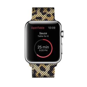 Leopard Milanese Apple Watch Band