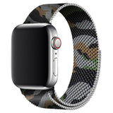 Black Camouflage Milanese Apple Watch Band