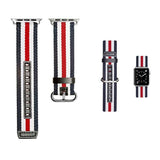 Flag Style Leather & Nylon Bands for Apple Watch - 12 Colors