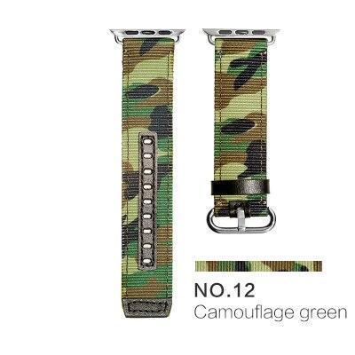 Flag Style Leather & Nylon Bands for Apple Watch - 12 Colors