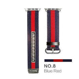 Flag Style Leather & Nylon Bands for Apple Watch - 12 Colors