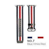 Flag Style Leather & Nylon Bands for Apple Watch - 12 Colors